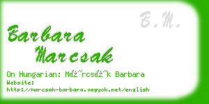 barbara marcsak business card